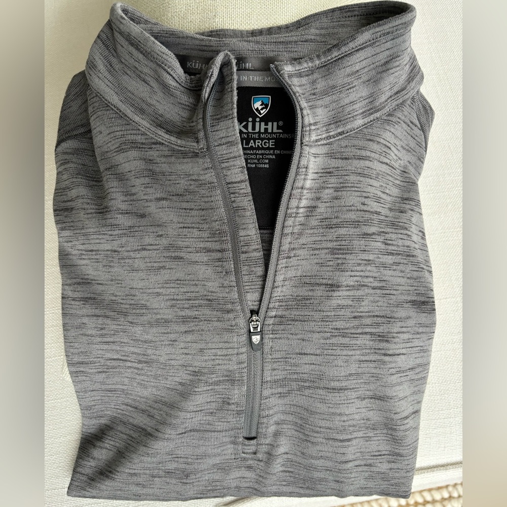 Kuhl Men’s 3/4 Zip Long Sleeve Shirt- Men’s Large